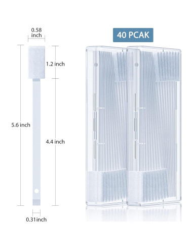40 Cepillos de Limpieza Desechables Lumkew para Esquinas