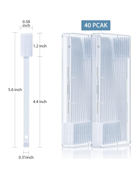 40 Cepillos de Limpieza Desechables Lumkew para Esquinas