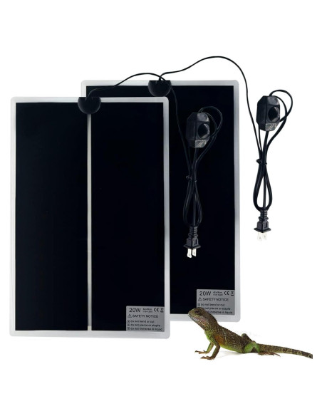 Alfombrilla Térmica para Reptiles FIPASEN 20W 27.94x42cm 2PCS