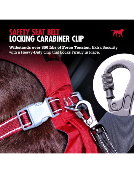 Cinturón de Seguridad para Perros Tuff Pupper Rojo Ajustable