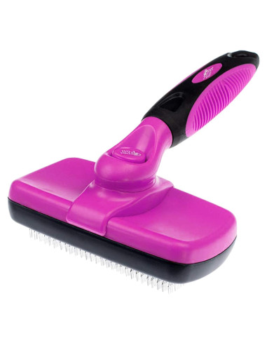 Cepillo Autolimpiante Pet Pull para Gato y Perro Rosa