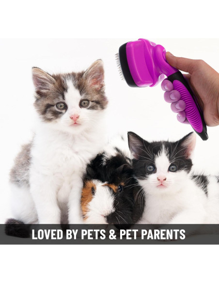 Cepillo Autolimpiante Pet Pull para Gato y Perro Rosa Cepillo Autolimpiante Pet Pull para Gato y Perro Rosa