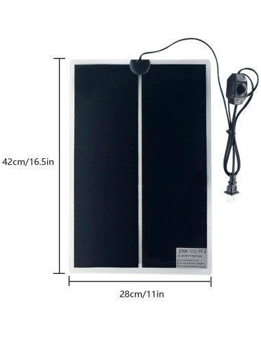 Alfombrilla Térmica para Reptiles FIPASEN 20W 27.94x42cm 2PCS