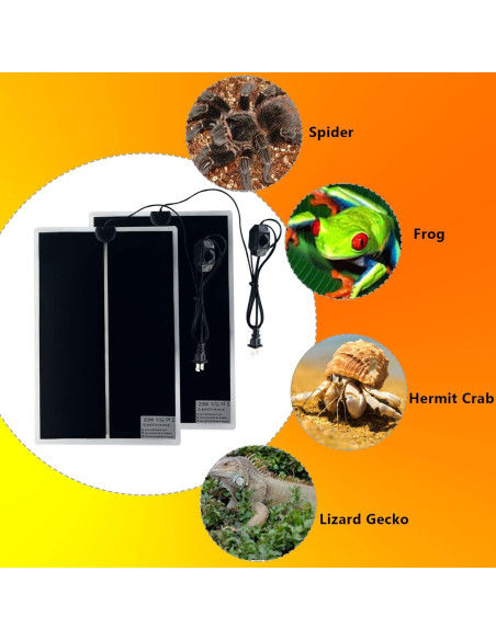 Alfombrilla Térmica para Reptiles FIPASEN 20W 27.94x42cm 2PCS