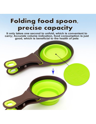 Cuchara Medidora Plegable SESAWILLIAM para Mascotas 473ml