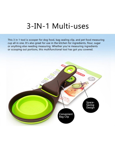 Cuchara Medidora Plegable SESAWILLIAM para Mascotas 473ml