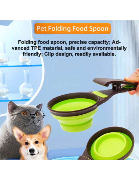 Cuchara Medidora Plegable SESAWILLIAM para Mascotas 473ml
