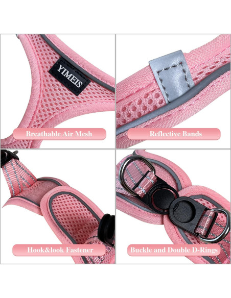 Conjunto Arnés y Correa para Perros YIMEIS Rosa Pequeño Conjunto Arnés y Correa para Perros YIMEIS Rosa Pequeño