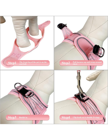 Conjunto Arnés y Correa para Perros YIMEIS Rosa Pequeño Conjunto Arnés y Correa para Perros YIMEIS Rosa Pequeño