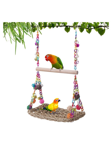 Columpio de Hamaca para Aves FrgKbTm con Juguetes Masticables