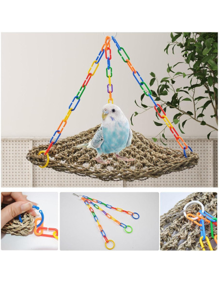 Hamaca de Hierba Marina MUYG para Aves - 42x32 cm, 2 Pcs Hamaca de Hierba Marina MUYG para Aves - 42x32 cm, 2 Pcs