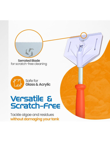 Raspador de Algas FL!PPER 25.4 cm para Acuarios de Vidrio