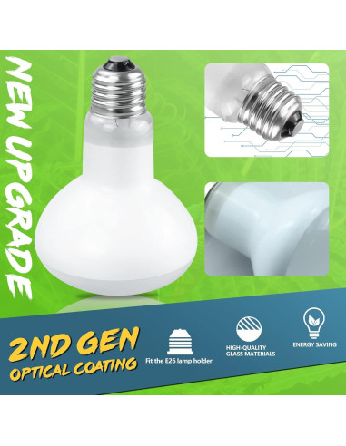 Bombillas de Calor para Reptiles LUCKY HERP 100W - Paquete de 4