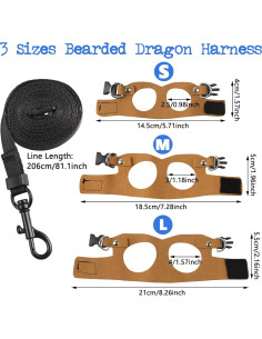Conjunto de Arnés y Correa Ajustable Maxqzin para Reptiles 2