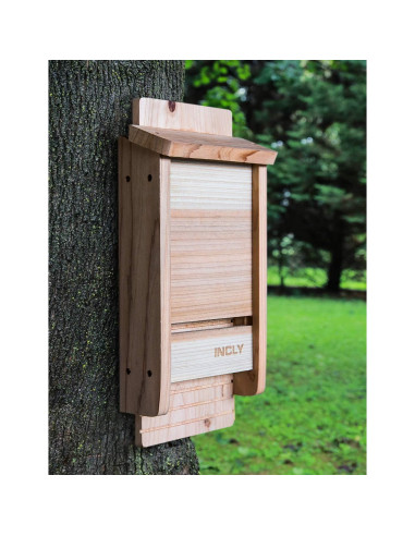 Casa Refugio para Murciélagos INCLY de Madera de Cedro 37.1cm