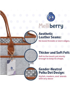 Caddy de Pañales Melliberry con Almohadilla de Cambio Neutro 2