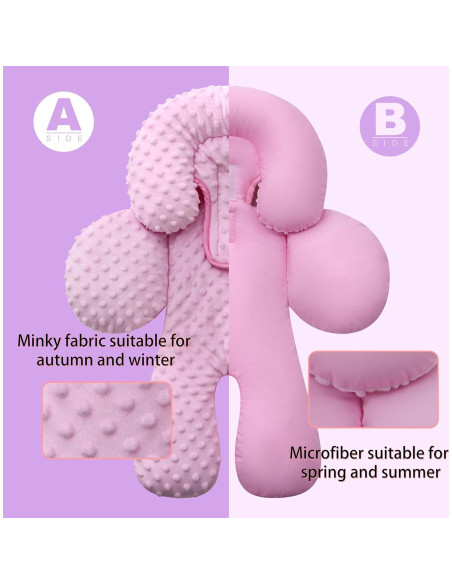 Soporte para Cabeza y Cuello Pro Goleem Rosa 2 en 1 para Bebés