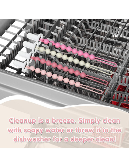 Clip de Chupete Rosa Draklary - Paquete de 4 Silicona 100% Segura