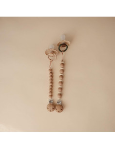 Clip de Chupete de Silicona Mushie Luna 100% Libre de BPA 2