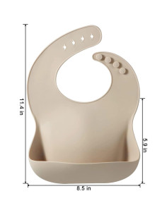 Babero de Silicona PandaEar Ajustable para Bebés y Niños 2