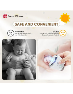 Cortador de Uñas Eléctrico 3 en 1 Sensawaves con Luz LED 2