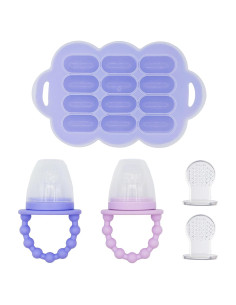 Conjunto de Alimentadores de Silicona WeeSprout - 2 Piezas + Bandeja