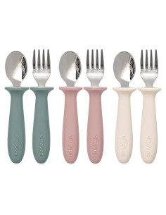 Set de Cubiertos para Niños VITEVER 6 Piezas Acero Inoxidable