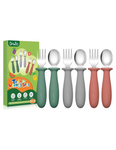 Set de Utensilios para Niños DRKIO 6 Piezas Acero Inoxidable