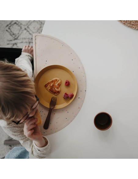 Juego de Cuchara y Tenedor para Niños Mushie Rosa