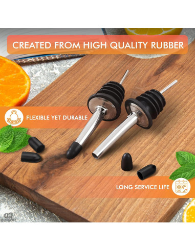 100 Pcs Cubiertas para Vertedores de Licor y Aceite - Goma