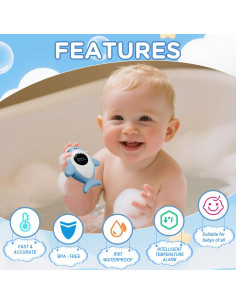Termómetro de baño Wmaiwei para bebés - Flotante LED 11.2x9cm 2