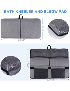 Juego Almohadilla Rodillas y Codos Baño Bebé JOY ANAN Gris 2