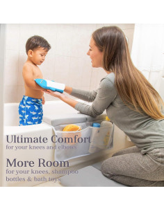 Almohadilla de Baño Batalee Grande Gris 56x33 cm con Bolsillos 2