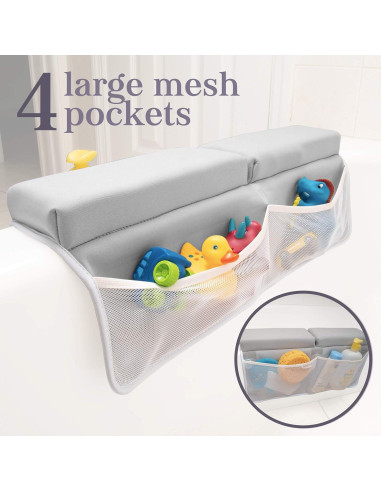 Almohadilla de Baño Batalee Grande Gris 56x33 cm con Bolsillos