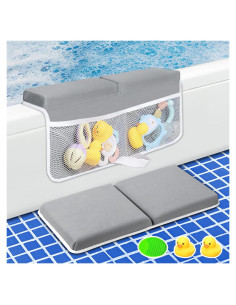 Juego de Almohadillas para Rodillas y Codos de Baño Bebé Gris