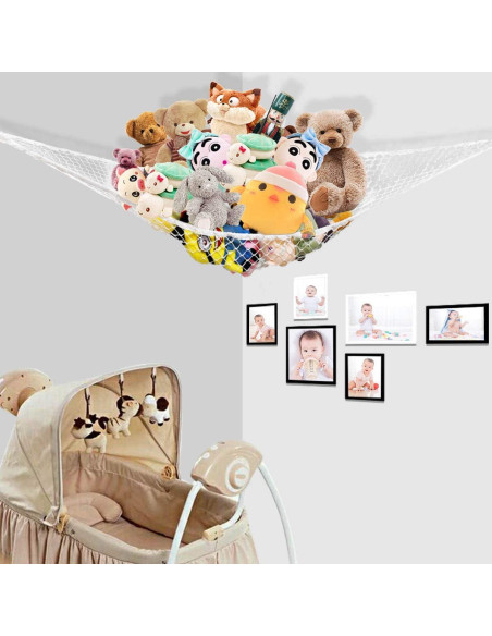 Hamaca de Malla TTSAM para Juguetes 182x122 cm Blanca