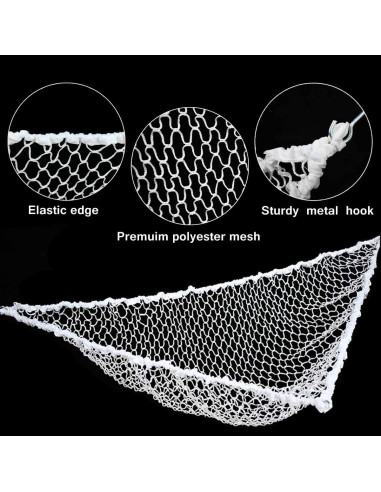 Hamaca de Malla TTSAM para Juguetes 182x122 cm Blanca