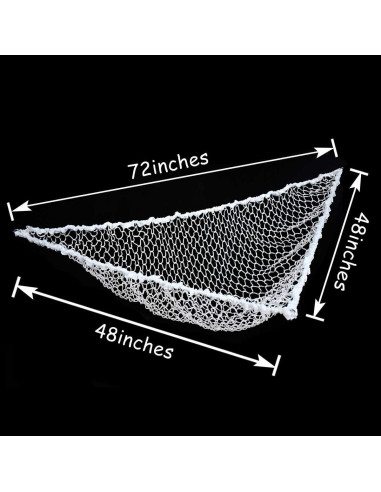 Hamaca de Malla TTSAM para Juguetes 182x122 cm Blanca