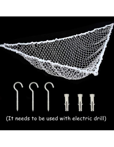 Hamaca de Malla TTSAM para Juguetes 182x122 cm Blanca