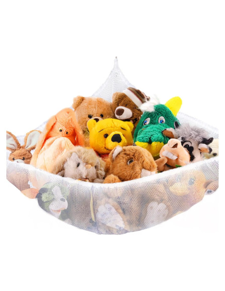 Hamaca Organizador de Peluches MAQIHAN Mediana Blanca Hamaca Organizador de Peluches MAQIHAN Mediana Blanca
