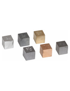 Juego de Cubos de Densidad EISCO - 6 Metales 10mm - Educativo