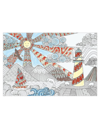Póster para Colorear Gigante Dekali Designs 89x132 cm Papel Premium