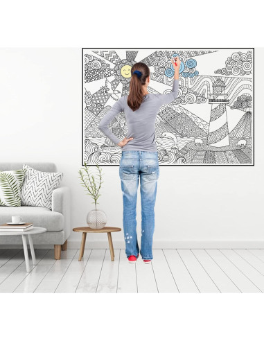 Póster para Colorear Gigante Dekali Designs 89x132 cm Papel Premium