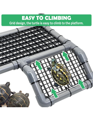 Plataforma de Sol para Tortugas Fhiny 34x20cm Ajustable