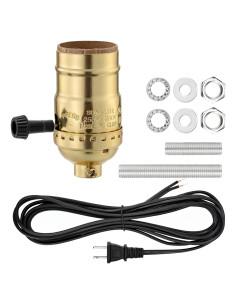 Kit de Cableado para Lámparas 2 Vías ARMIIKA - 10 pies Oro