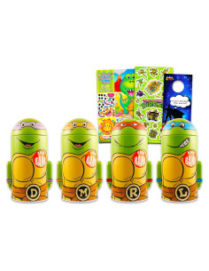 Conjunto de Alcancías TMNT para Niños - 4 Latas de 17.78 cm