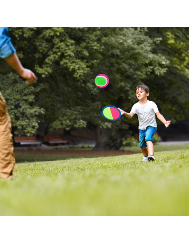 Conjunto de Palas y Pelotas Aneco Toss and Catch - 6 Unidades