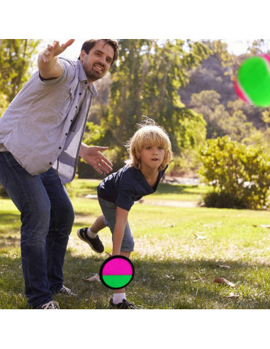 Conjunto de Palas y Pelotas Aneco Toss and Catch - 6 Unidades