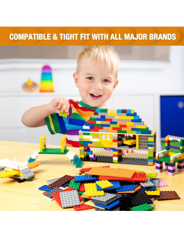 110 Placas de Construcción Mannidoo - 12 Colores y 11 Tamaños