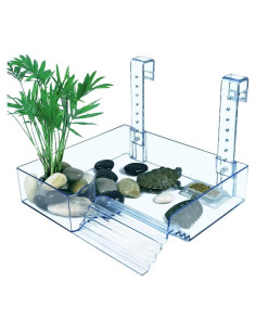 Plataforma de Acrílico Colgante La La Pet para Tortugas 22.5x21cm